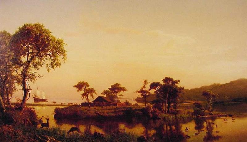 Albert Bierstadt Gosnold at Cuttyhunk Norge oil painting art